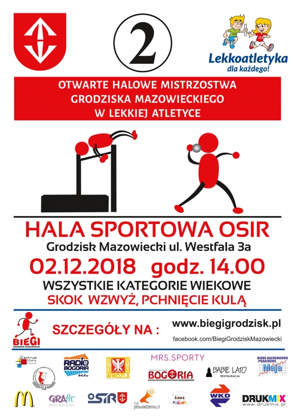 2. Otwarte Halowe Mistrzostwa Grodziska Maz. w Lekkiej Atletyce