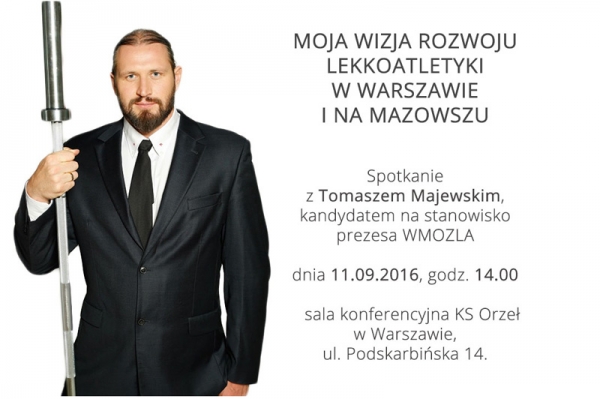 Tomasz Majewski zaprasza